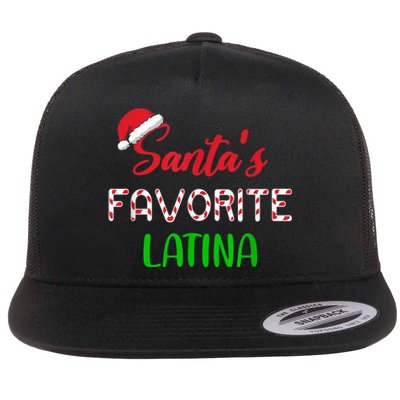 Santas Favorite Latina Gift Funny Chritsmas Xmas pajama Flat Bill Trucker Hat