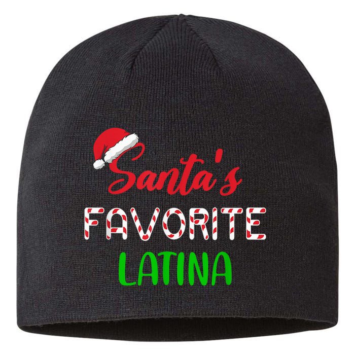 Santas Favorite Latina Gift Funny Chritsmas Xmas pajama Sustainable Beanie