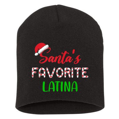 Santas Favorite Latina Gift Funny Chritsmas Xmas pajama Short Acrylic Beanie