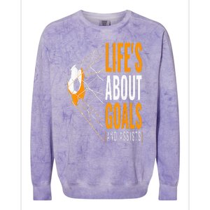 Soccer  For  Life's About Goals  Soccer Colorblast Crewneck Sweatshirt