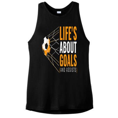 Soccer  For  Life's About Goals  Soccer Ladies PosiCharge Tri-Blend Wicking Tank