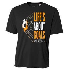 Soccer  For  Life's About Goals  Soccer Cooling Performance Crew T-Shirt