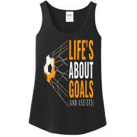 Soccer  For  Life's About Goals  Soccer Ladies Essential Tank