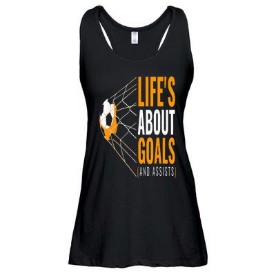 Soccer  For  Life's About Goals  Soccer Ladies Essential Flowy Tank