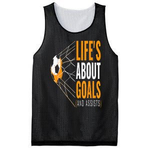 Soccer  For  Life's About Goals  Soccer Mesh Reversible Basketball Jersey Tank