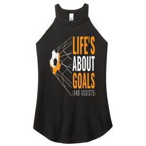 Soccer  For  Life's About Goals  Soccer Women's Perfect Tri Rocker Tank