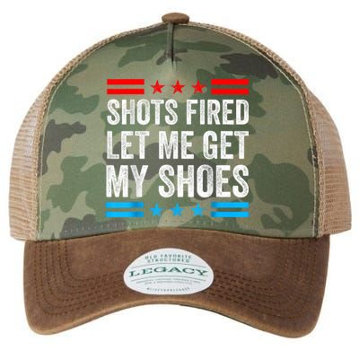 Shots Fired Let Me Get My Shoes Legacy Tie Dye Trucker Hat