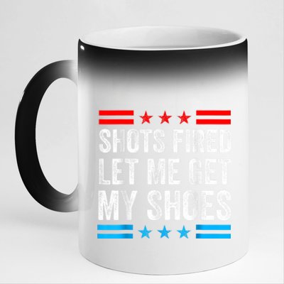 Shots Fired Let Me Get My Shoes 11oz Black Color Changing Mug