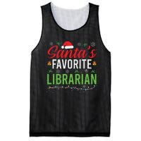 Santas Favorite Librarian Cute Book Lover Christmas Gifts Mesh Reversible Basketball Jersey Tank