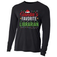 Santas Favorite Librarian Cute Book Lover Christmas Gifts Cooling Performance Long Sleeve Crew