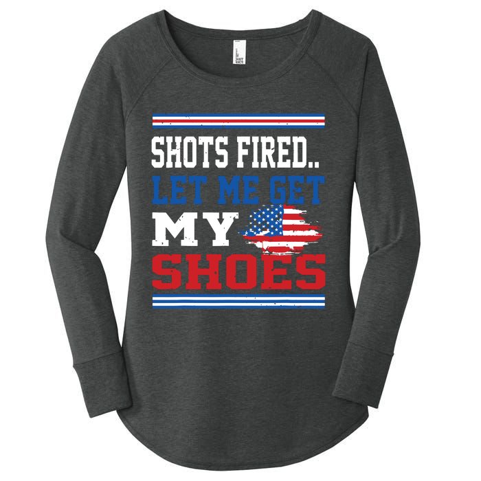 Shots Fired Let Me Get My Shoes Women's Perfect Tri Tunic Long Sleeve Shirt