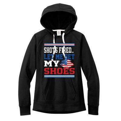 Shots Fired Let Me Get My Shoes Women's Fleece Hoodie