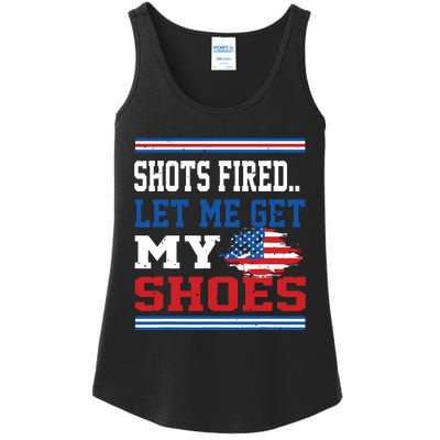 Shots Fired Let Me Get My Shoes Ladies Essential Tank