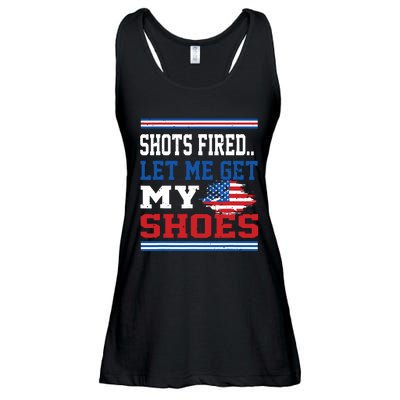 Shots Fired Let Me Get My Shoes Ladies Essential Flowy Tank