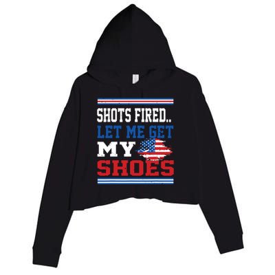 Shots Fired Let Me Get My Shoes Crop Fleece Hoodie