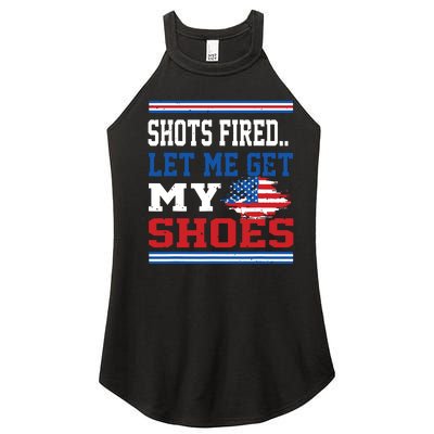 Shots Fired Let Me Get My Shoes Women's Perfect Tri Rocker Tank