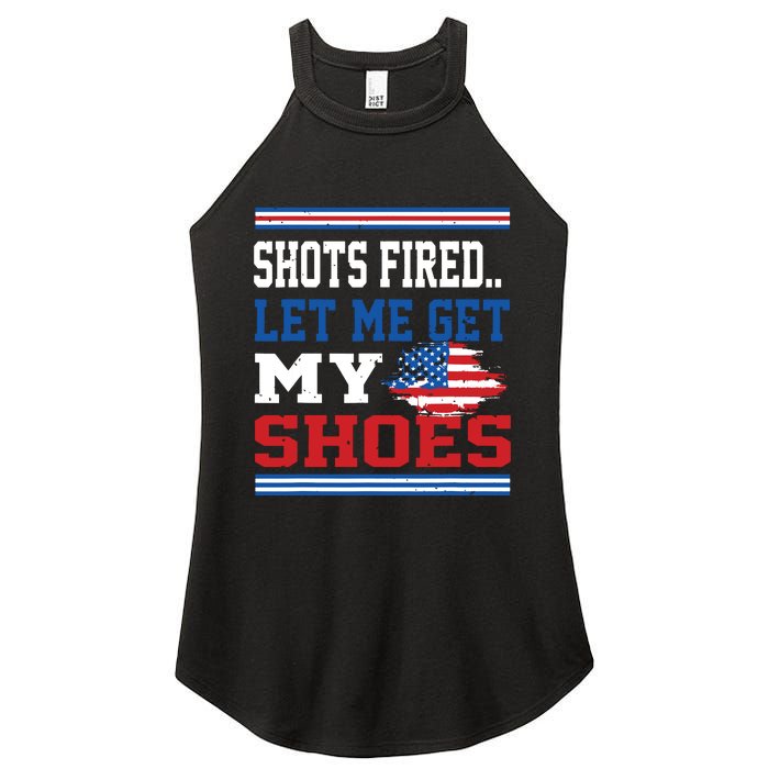 Shots Fired Let Me Get My Shoes Women's Perfect Tri Rocker Tank