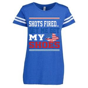 Shots Fired Let Me Get My Shoes Enza Ladies Jersey Football T-Shirt