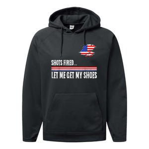 Shots Fired Let Me Get My Shoes Performance Fleece Hoodie