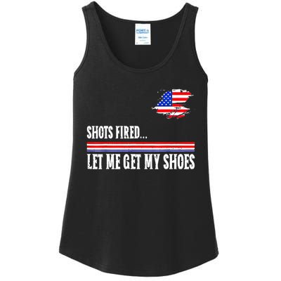 Shots Fired Let Me Get My Shoes Ladies Essential Tank