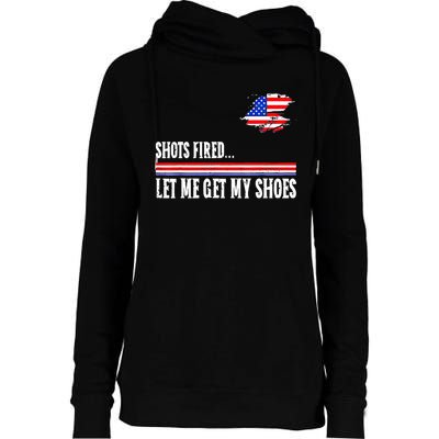 Shots Fired Let Me Get My Shoes Womens Funnel Neck Pullover Hood