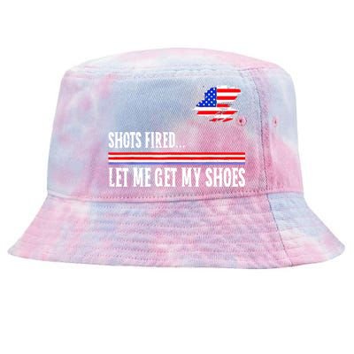 Shots Fired Let Me Get My Shoes Tie-Dyed Bucket Hat