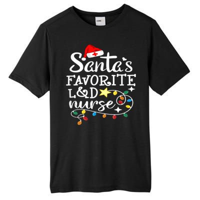 SantaS Favorite L And D Nurse Christmas Cute Gift Tall Fusion ChromaSoft Performance T-Shirt