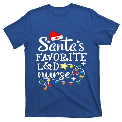 SantaS Favorite L And D Nurse Christmas Cute Gift T-Shirt