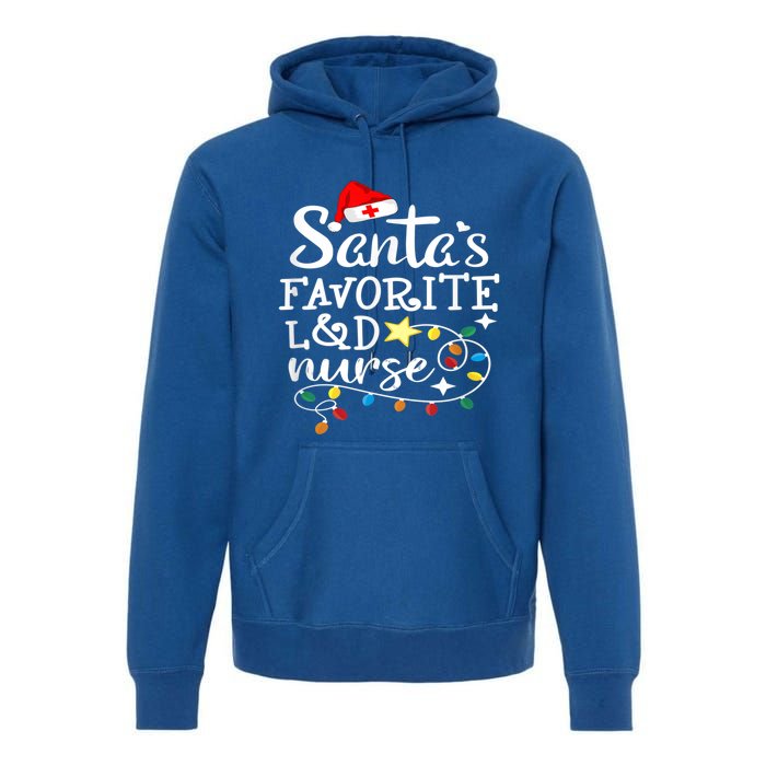 SantaS Favorite L And D Nurse Christmas Cute Gift Premium Hoodie