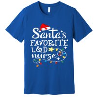 SantaS Favorite L And D Nurse Christmas Cute Gift Premium T-Shirt