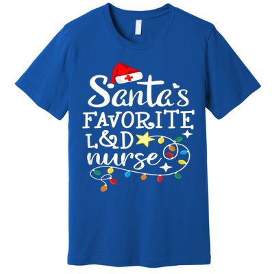 SantaS Favorite L And D Nurse Christmas Cute Gift Premium T-Shirt