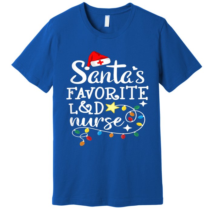 SantaS Favorite L And D Nurse Christmas Cute Gift Premium T-Shirt