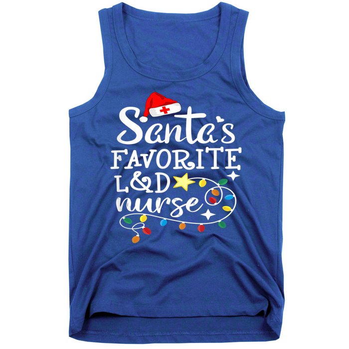 SantaS Favorite L And D Nurse Christmas Cute Gift Tank Top