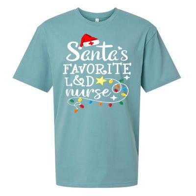 SantaS Favorite L And D Nurse Christmas Cute Gift Sueded Cloud Jersey T-Shirt