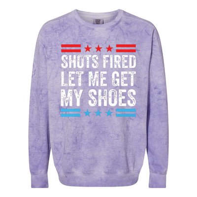 Shots Fired Let Me Get My Shoes Colorblast Crewneck Sweatshirt