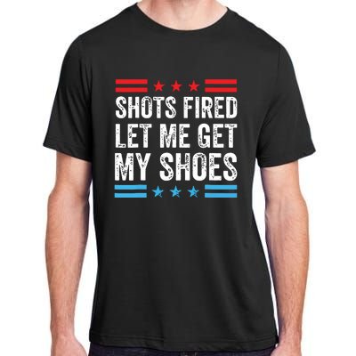 Shots Fired Let Me Get My Shoes Adult ChromaSoft Performance T-Shirt