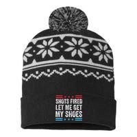 Shots Fired Let Me Get My Shoes USA-Made Snowflake Beanie