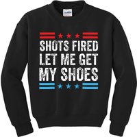 Shots Fired Let Me Get My Shoes Kids Sweatshirt