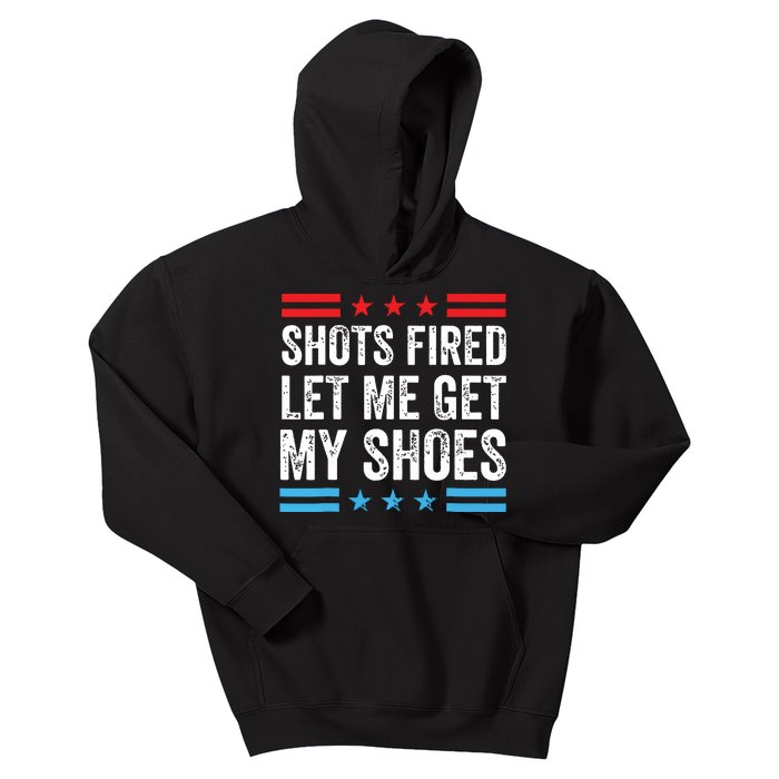 Shots Fired Let Me Get My Shoes Kids Hoodie