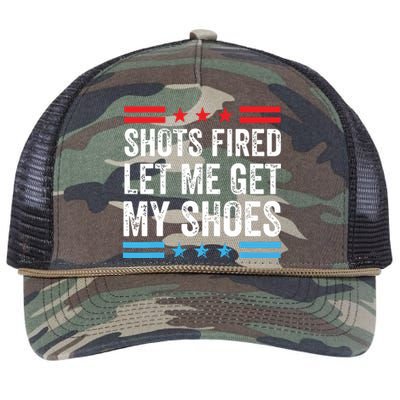 Shots Fired Let Me Get My Shoes Retro Rope Trucker Hat Cap