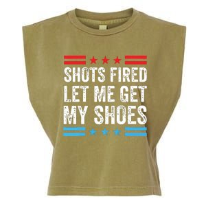 Shots Fired Let Me Get My Shoes Garment-Dyed Women's Muscle Tee