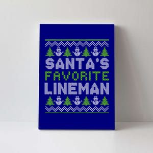 Santa Favorite Line Xmas Holiday Ugly Christmas Gift Canvas