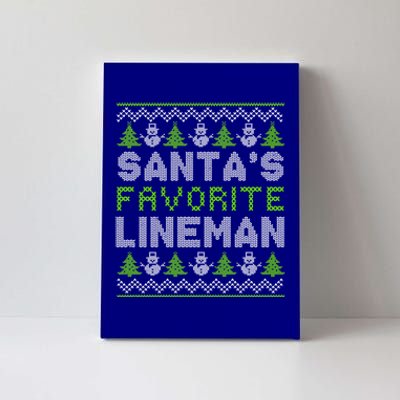 Santa Favorite Line Xmas Holiday Ugly Christmas Gift Canvas