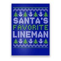 Santa Favorite Line Xmas Holiday Ugly Christmas Gift Poster