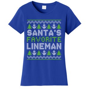 Santa Favorite Line Xmas Holiday Ugly Christmas Gift Women's T-Shirt