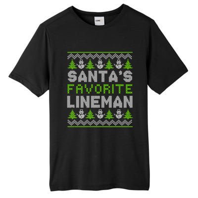 Santa Favorite Line Xmas Holiday Ugly Christmas Gift Tall Fusion ChromaSoft Performance T-Shirt