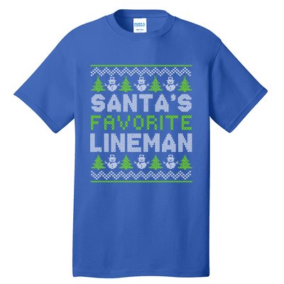 Santa Favorite Line Xmas Holiday Ugly Christmas Gift Tall T-Shirt