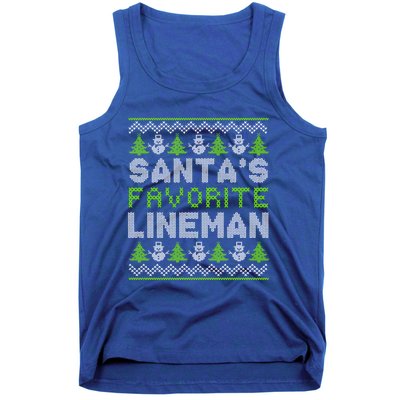 Santa Favorite Line Xmas Holiday Ugly Christmas Gift Tank Top