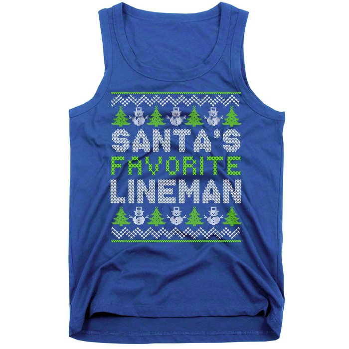 Santa Favorite Line Xmas Holiday Ugly Christmas Gift Tank Top