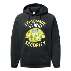 Summer Fun Lemonade Stand Security Boss Lemonade Crew Performance Fleece Hoodie